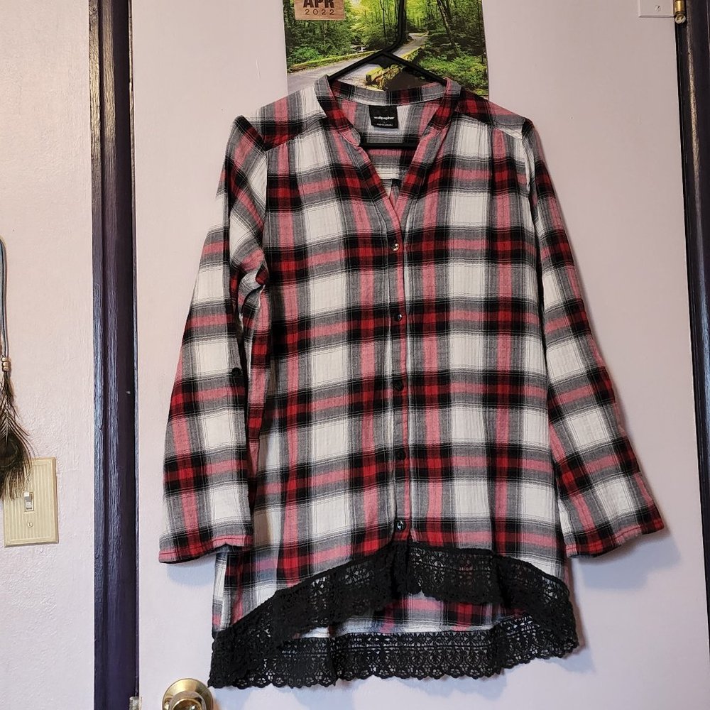Wallpapher Long Sleeve Flannel Shirt